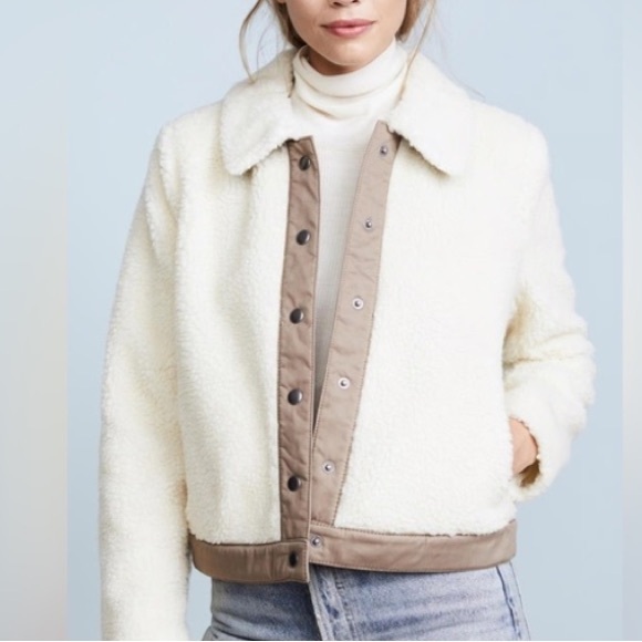 Madewell Sherpa Portland Jacket-Size Medium - Picture 1 of 5